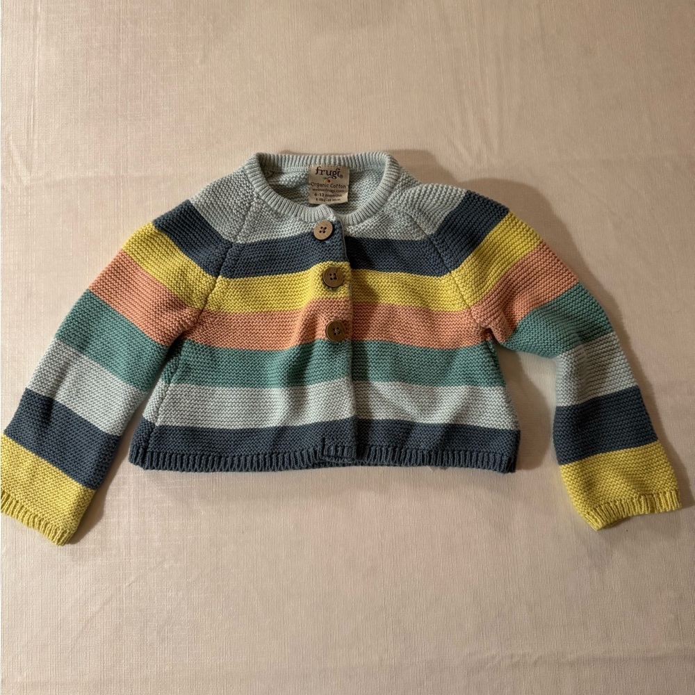 Striped Kids Sweater- Multicolor, 6-12 months